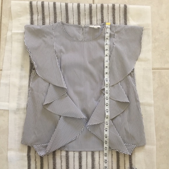 NYTT striped ruffle top NWOT - Picture 6 of 7